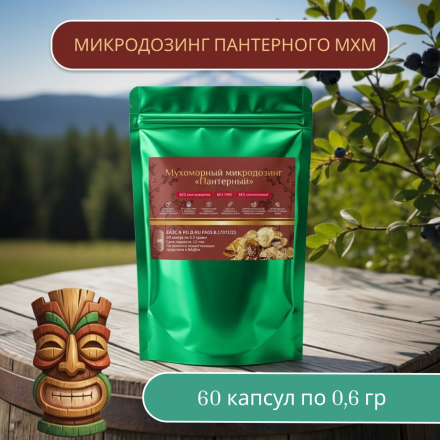 Микродозинг пантерного мухомора 60 капс по 0,5-0,6 гр